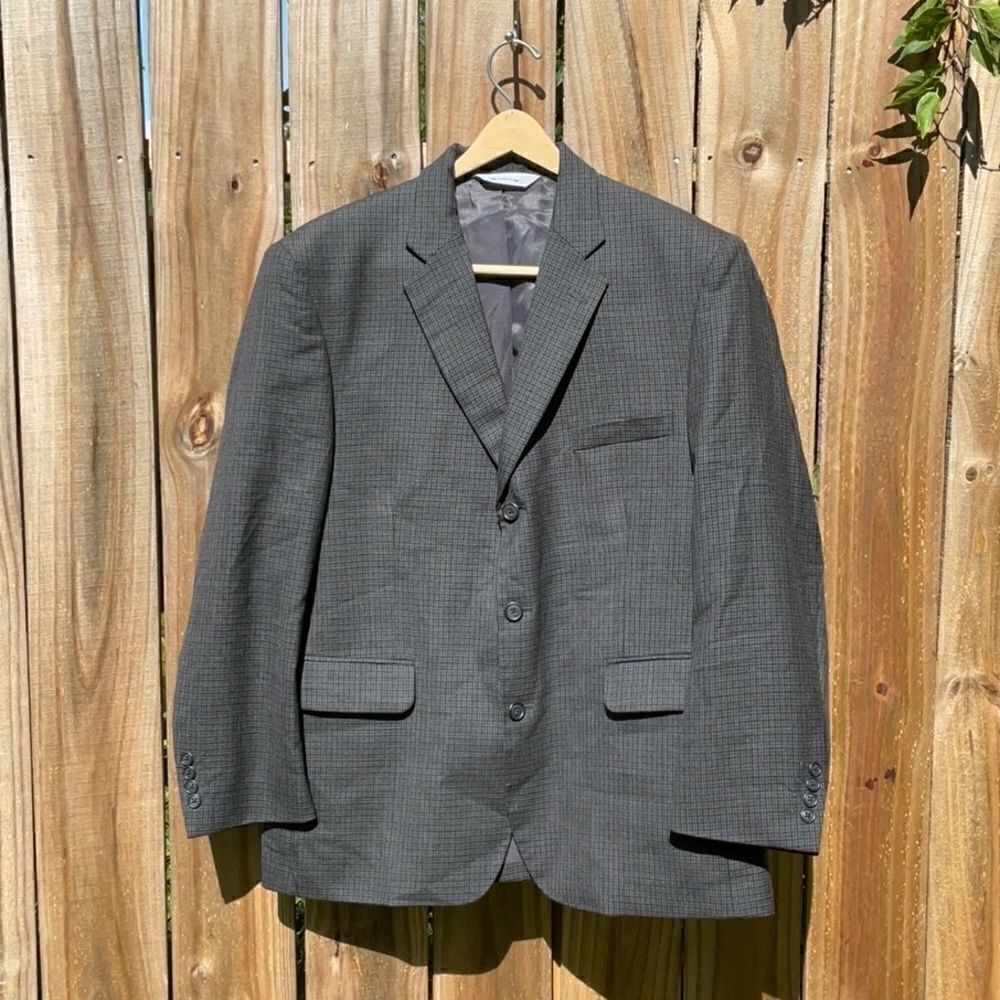 🔥 Take 50% OFF- Stafford Plaid Wool Jacket/Blazer, Size-42S